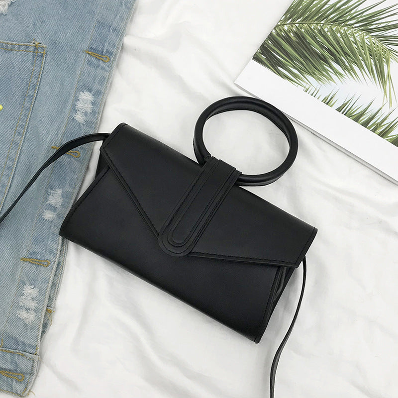 Bolso de hombro informal de color sólido a la moda para mujer