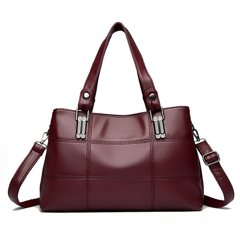 Sac à main simple et uni multicouche en PU pour les affaires