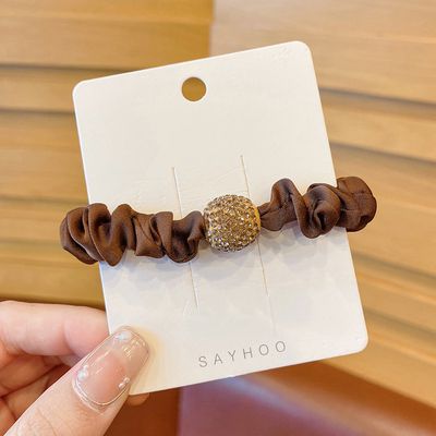 Women Fashion High Elastic Rhinestone Hair Rope