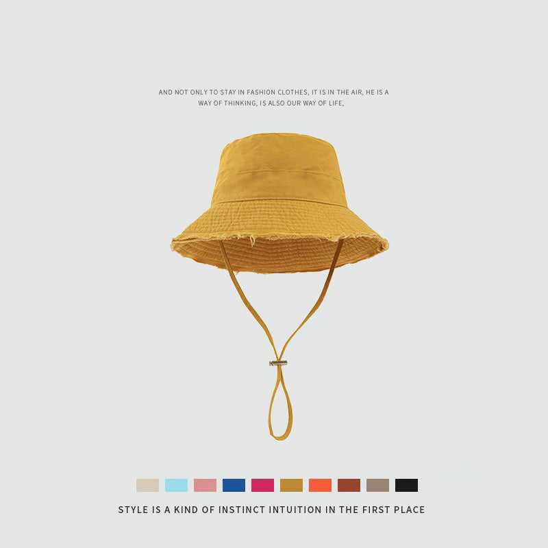 Sombrero de pescador plegable de color sólido informal para mujer