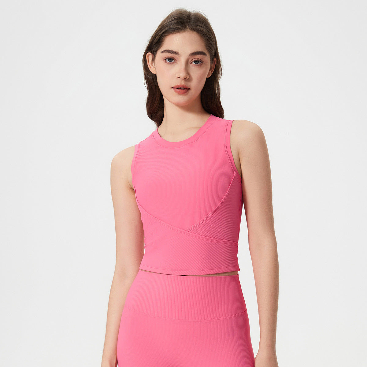 Women Casual Solid Color High Elastic Yoga Tank