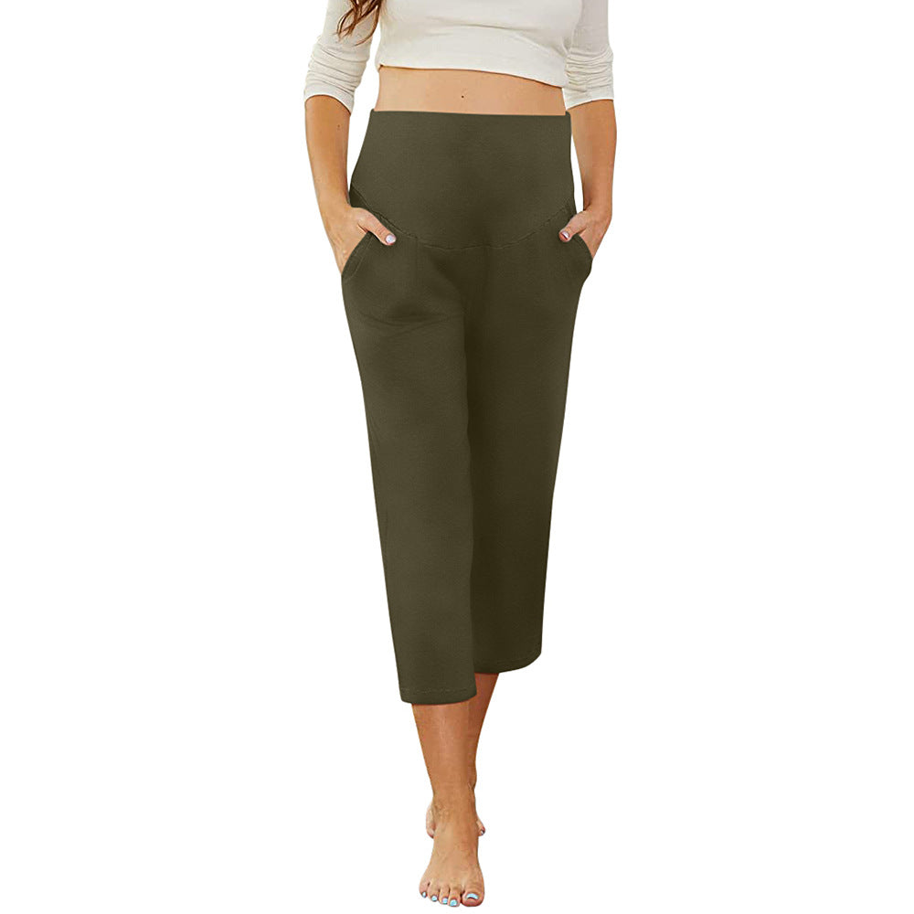 Pregnant Women Casual Solid Color Yoga Pants