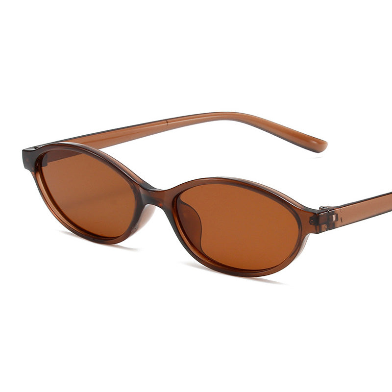 Women Retro Oval Frame Sunglasses Antique Literary Style PC