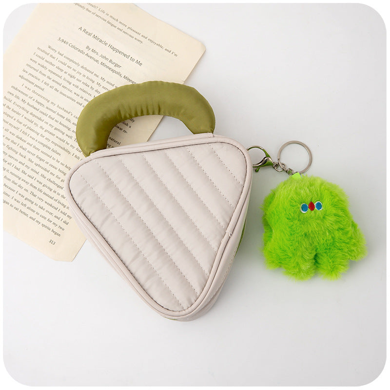 Women Cute Portable Plush Pendant Cosmetic Bag