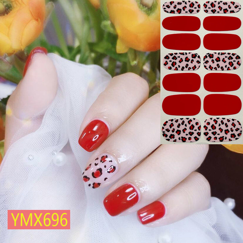 Autocollants pour ongles motif vache léopard automne et hiver