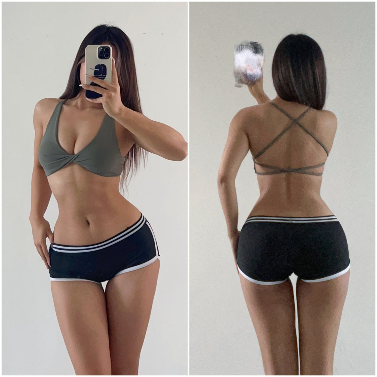 Soutien-gorge de yoga respirant et sexy de couleur unie pour femmes