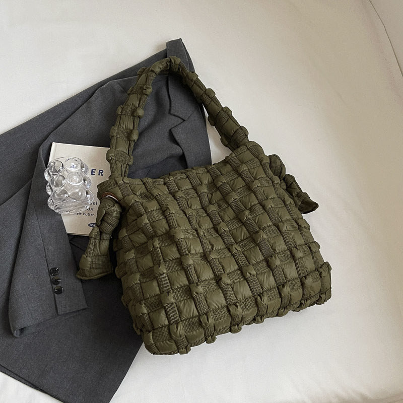 Bolso de hombro informal de gran capacidad para mujer, de color liso, estilo tote