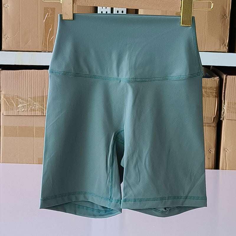 Short de yoga taille haute uni pour femme