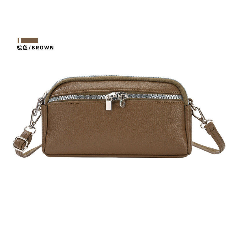 Women Casual Solid Color PU Leather Crossbody Bag