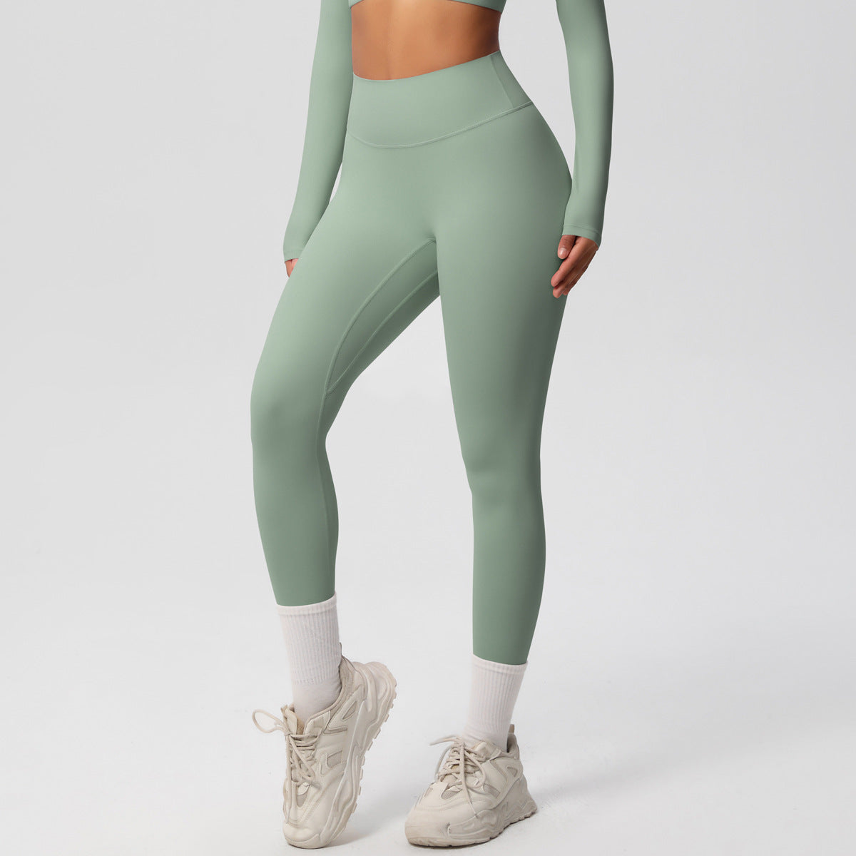 Leggings de yoga taille haute à séchage rapide pour femmes, couleurs unies
