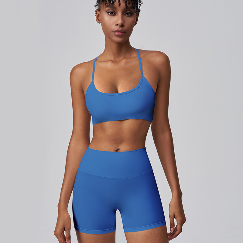 Solid Color Women's Yoga Two-Piece Sports Set