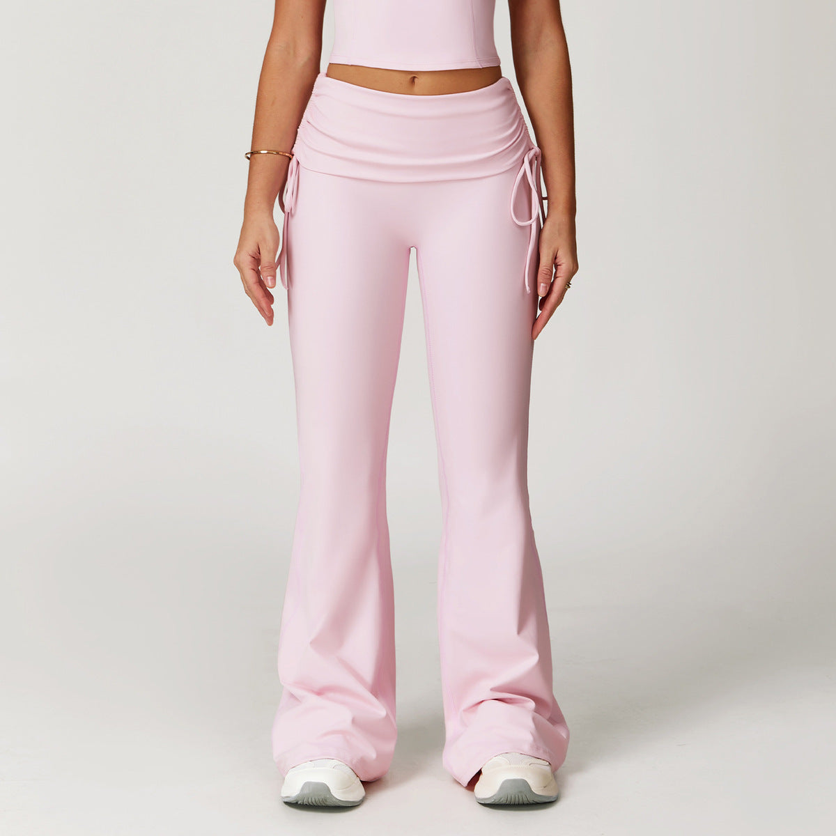 Women Fashion Casual High Waist Flared Sports Pants