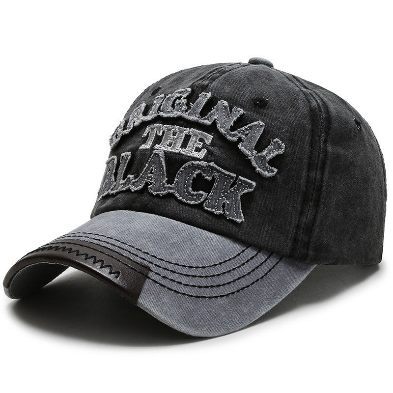 Gorra de béisbol con letras bordadas, estilo retro, informal, a la moda para hombre