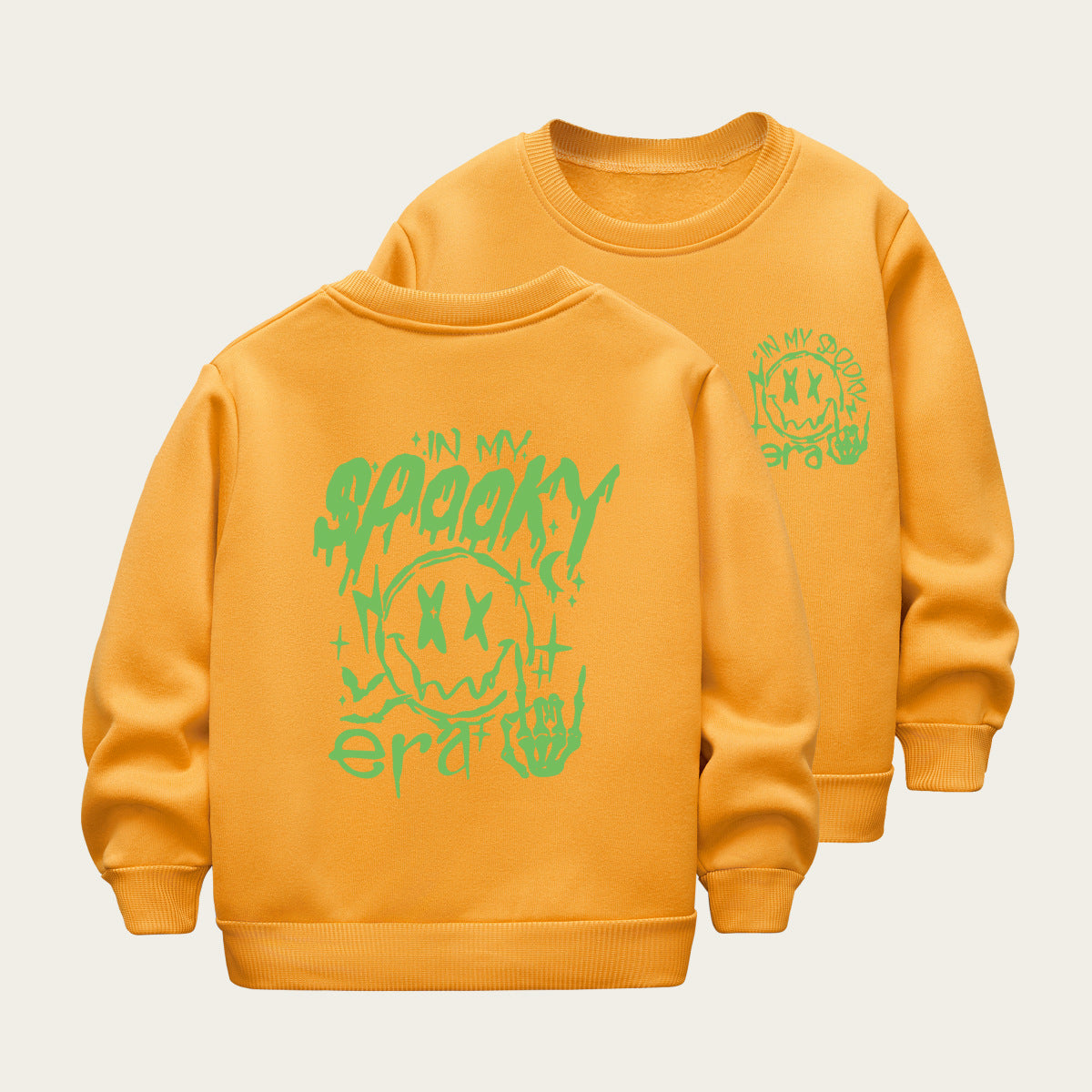 Kids Toddler Boys Girls Cartoon Alphabet Fleece Sweatshirt