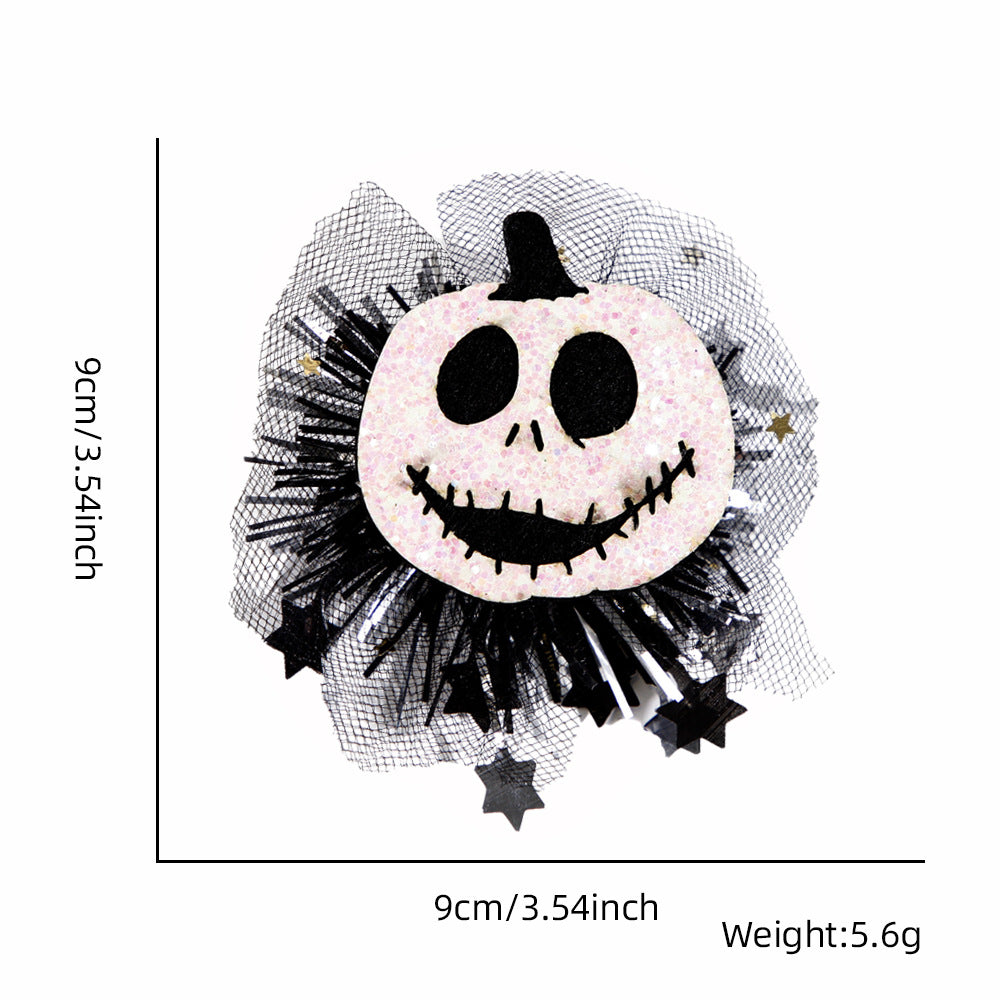 Horquilla para el pelo con fieltro de hierro y gasa para decoración de fiesta infantil de Halloween