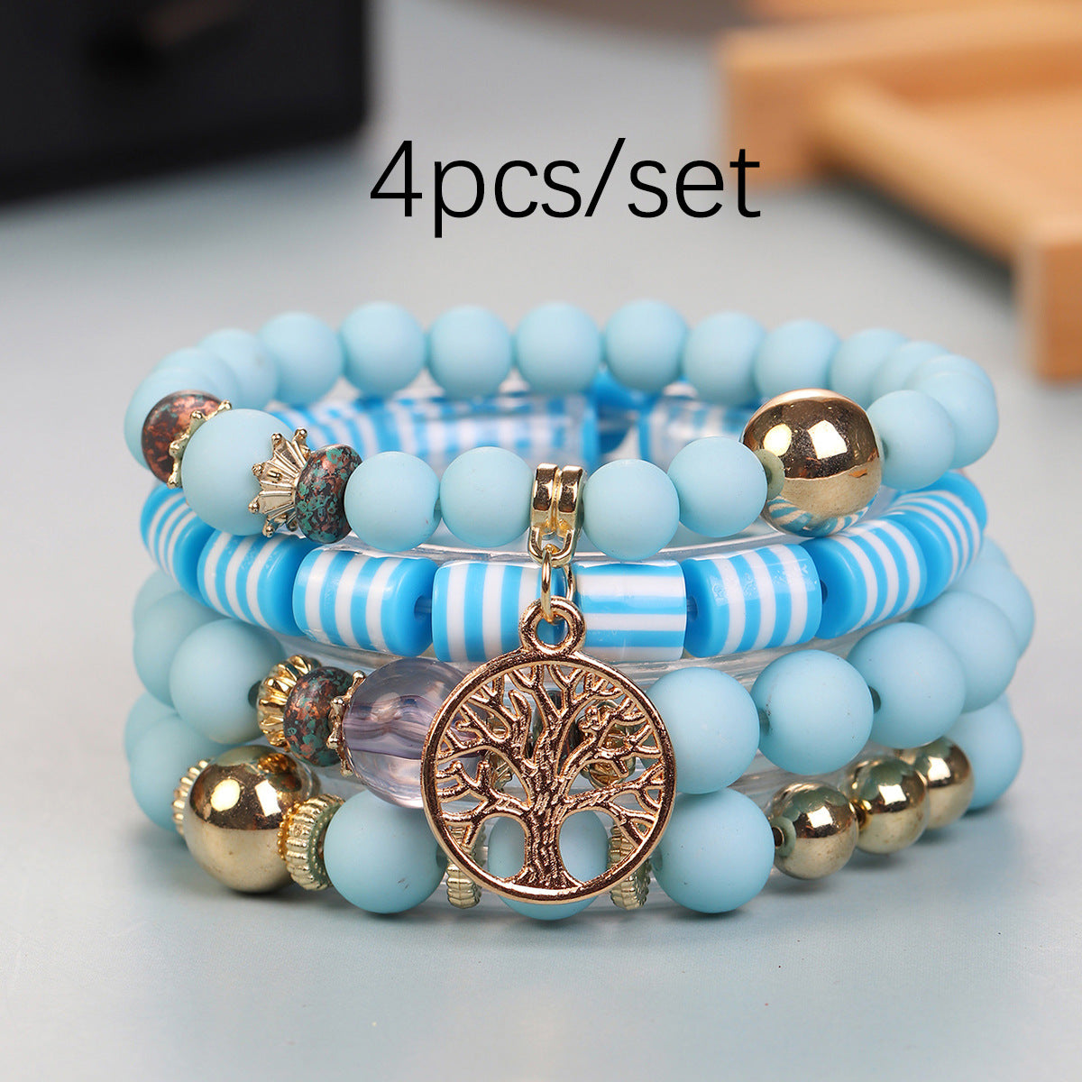 Pulsera multicapa arcoíris creativa y bohemia
