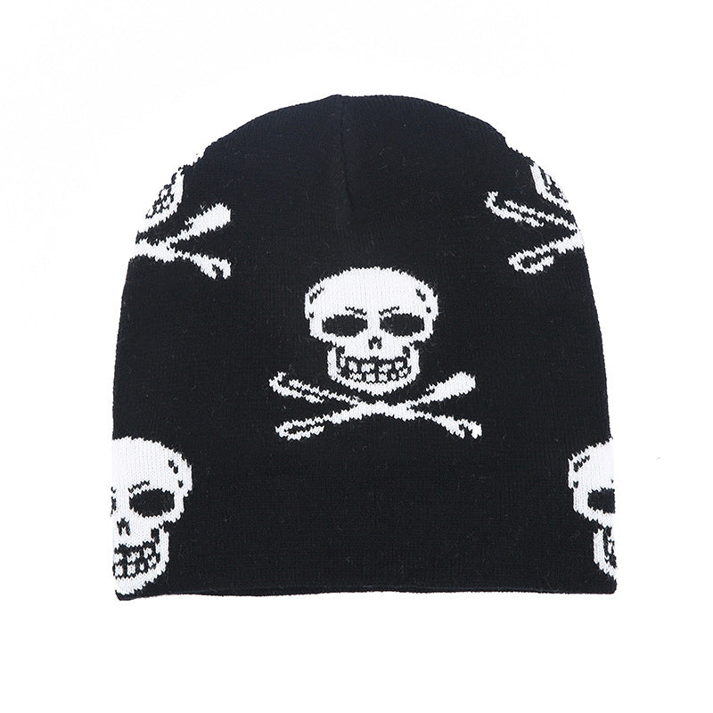 Outdoor Graffiti Diablo Series Halloween Skeleton Knitted Hat