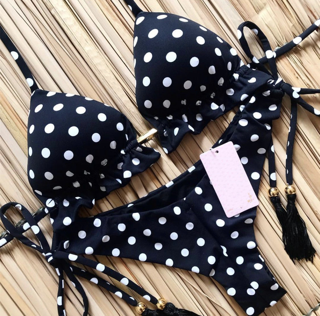 Maillot de bain bikini dos nu imprimé sexy pour femme