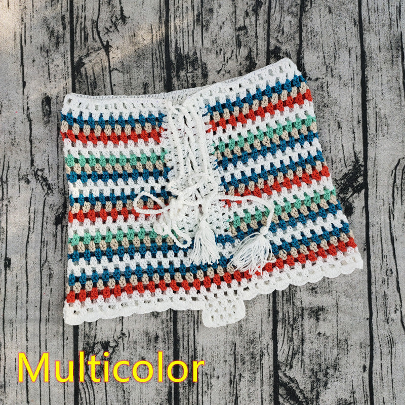 Pantalones cortos de crochet sexys hechos a mano para mujer