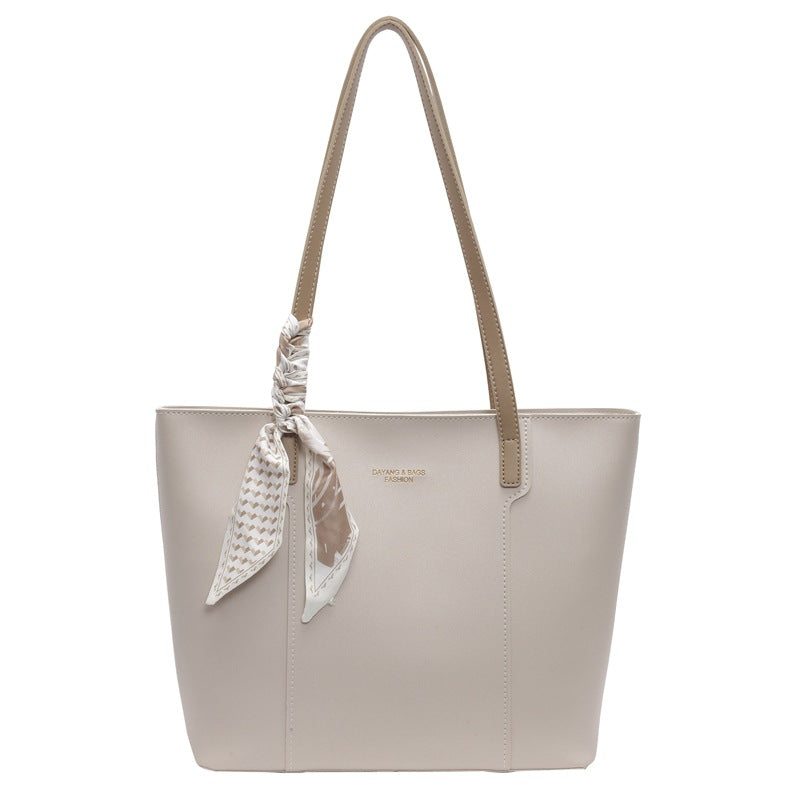 Women Casual Solid Color Large Capacity Tote Bag