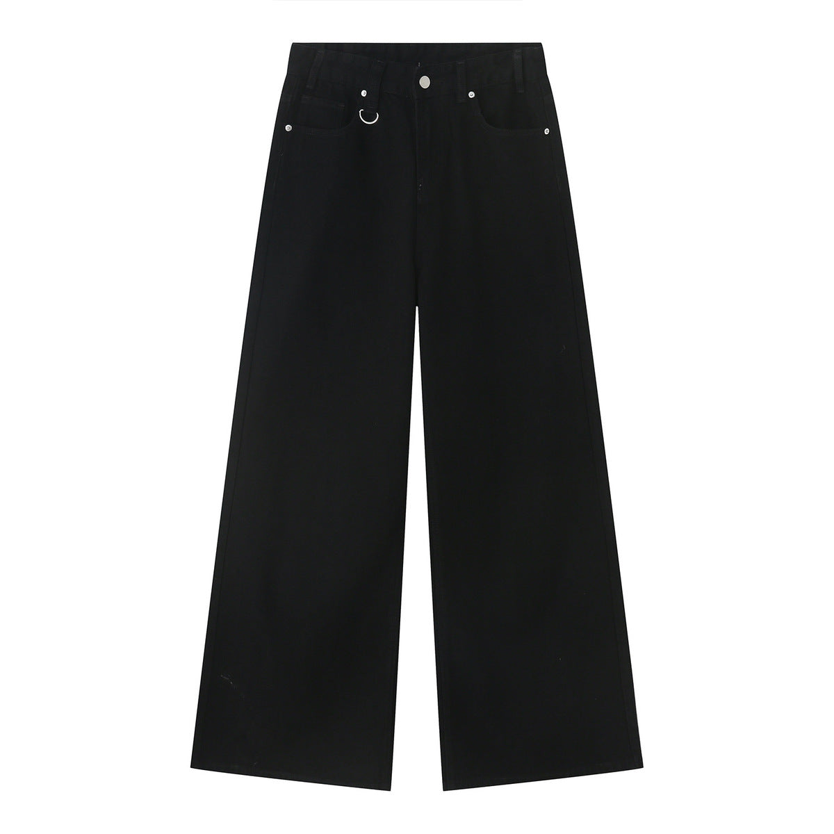 Men's Retro Loose Wide-Leg Jeans Cotton Blend Casual Pants