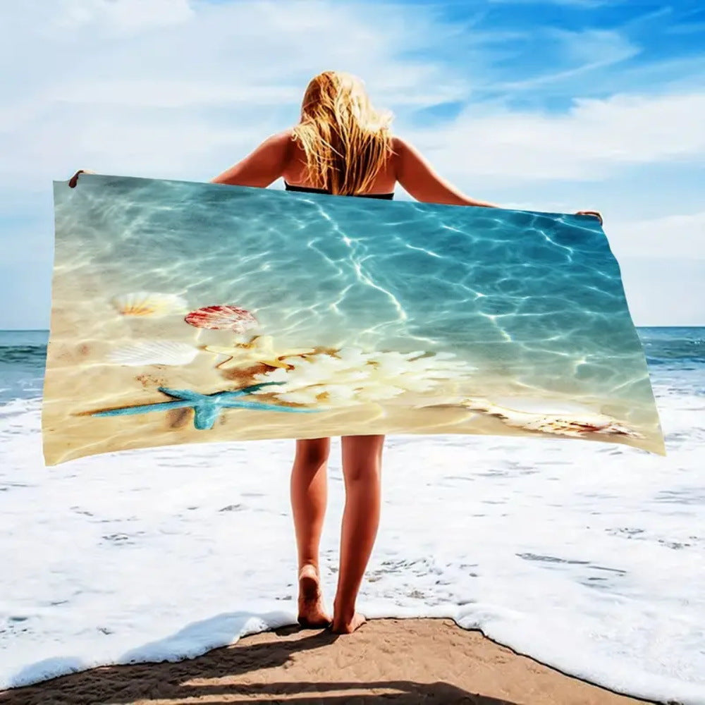 Toalla de playa con estampado gráfico de mal de ojo