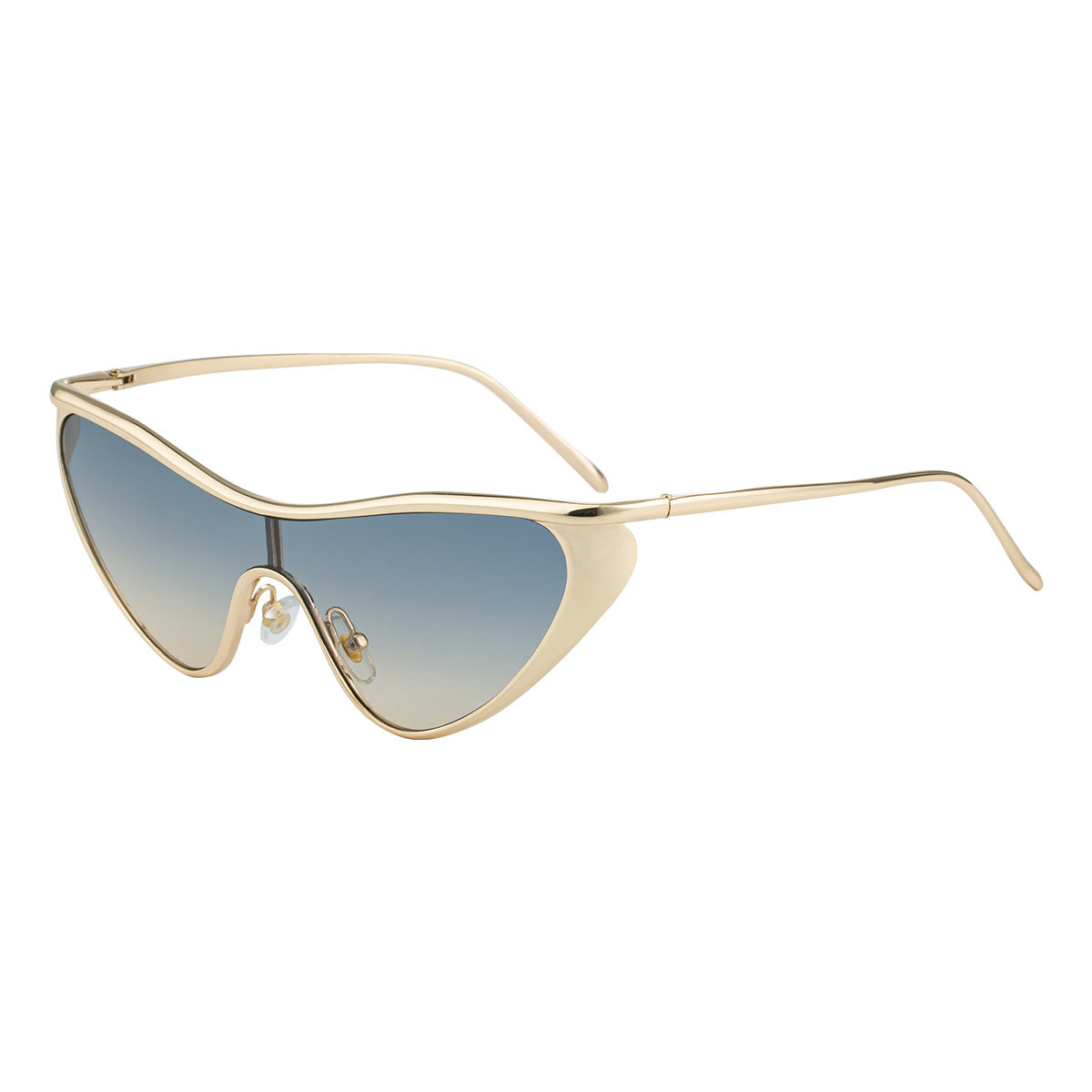 Gafas de sol todo en uno con forma de ojo de gato para mujer