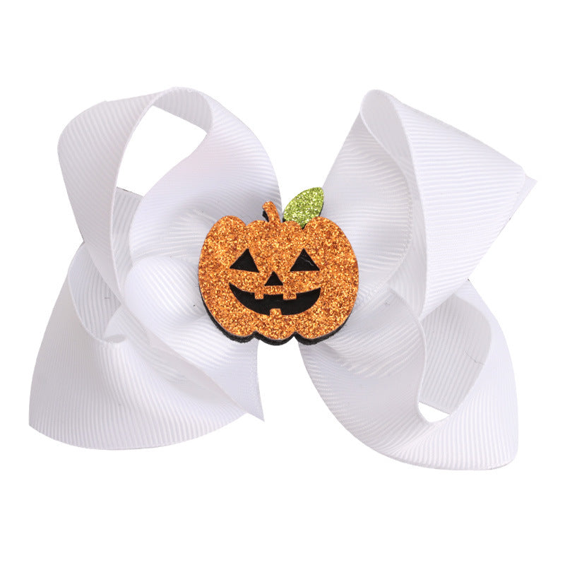 Accessoire pour cheveux d'Halloween pour enfants, épingle à cheveux fantôme en forme de tête de citrouille et de chat mignon