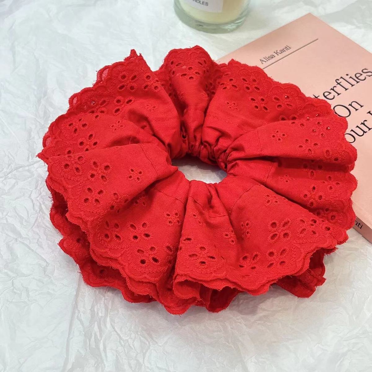 Women Vintage Elegant Lace Large Size Scrunchie