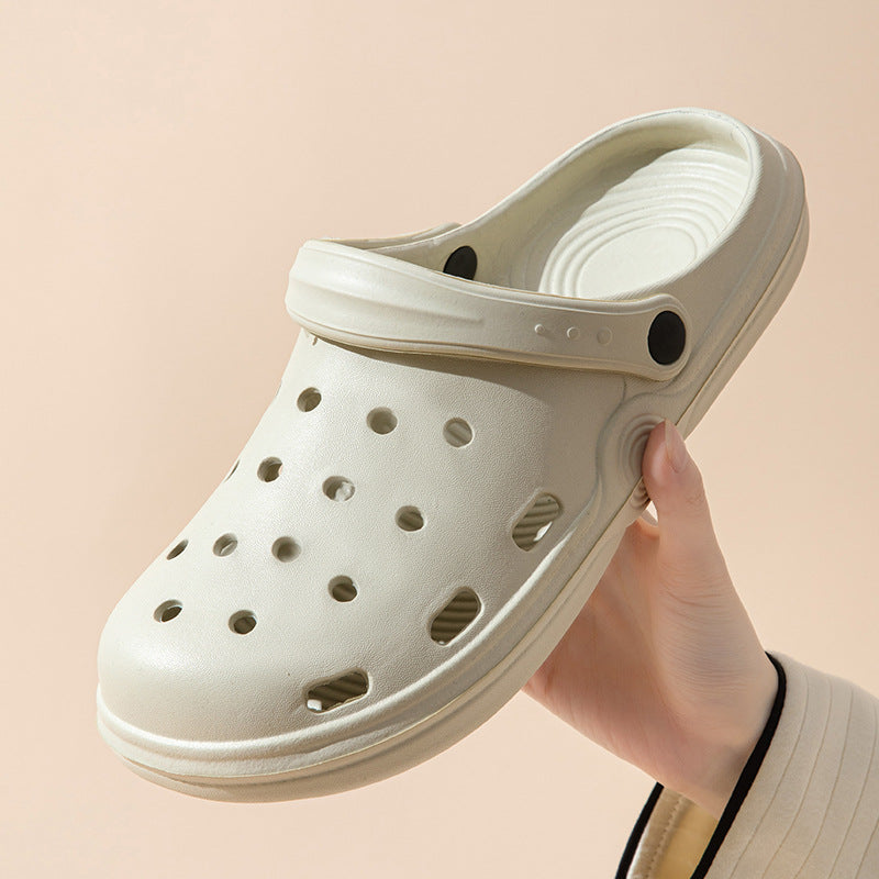 Men Casual Solid Color Hole Shoes