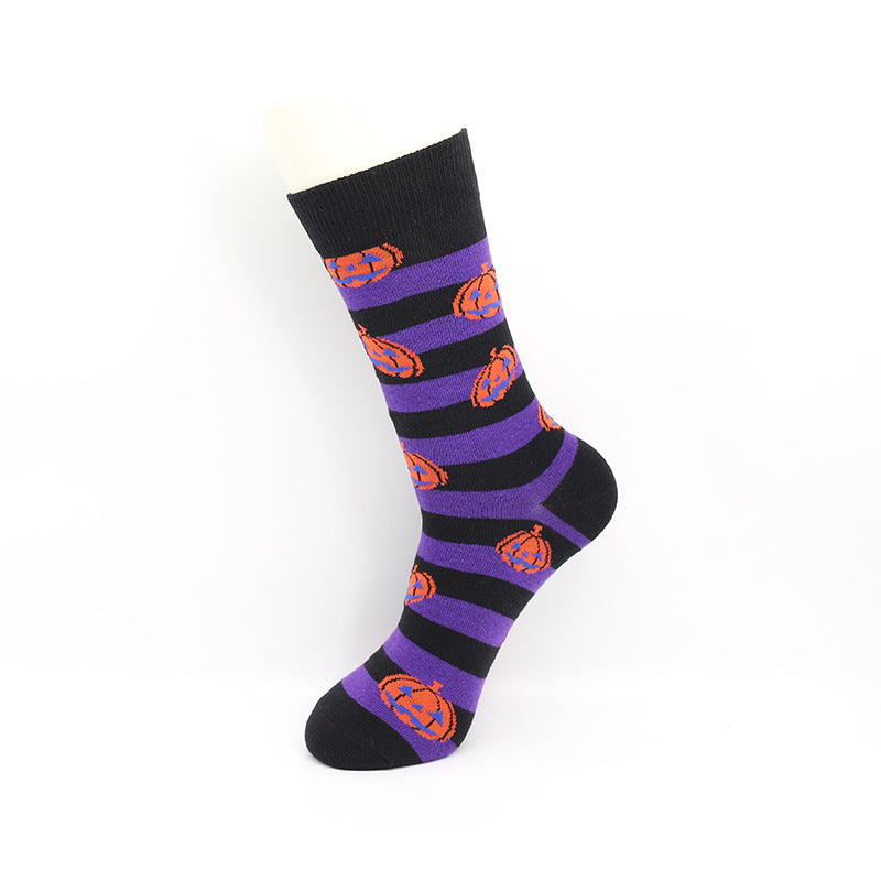 Calcetines de Halloween con diseño divertido de murciélago y payaso para hombre