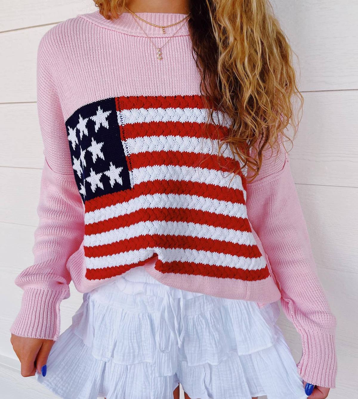 Women Fashion Casual Five-Pointed Star Sweater