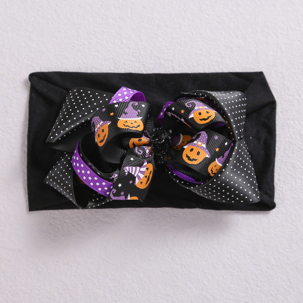 Children Kids Baby Halloween Cartoon Pumpkin Headband