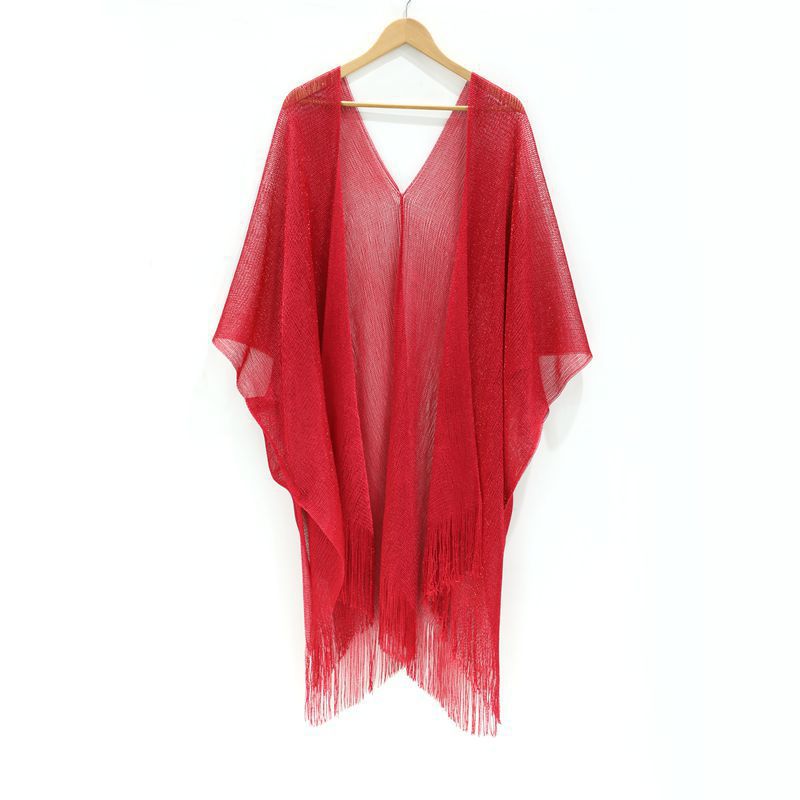 Women Sexy Stripe Tassel Cover-Ups