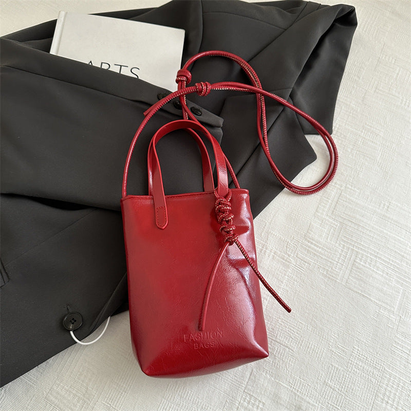 Bolso bandolera para teléfono móvil de color sólido y sencillo de moda