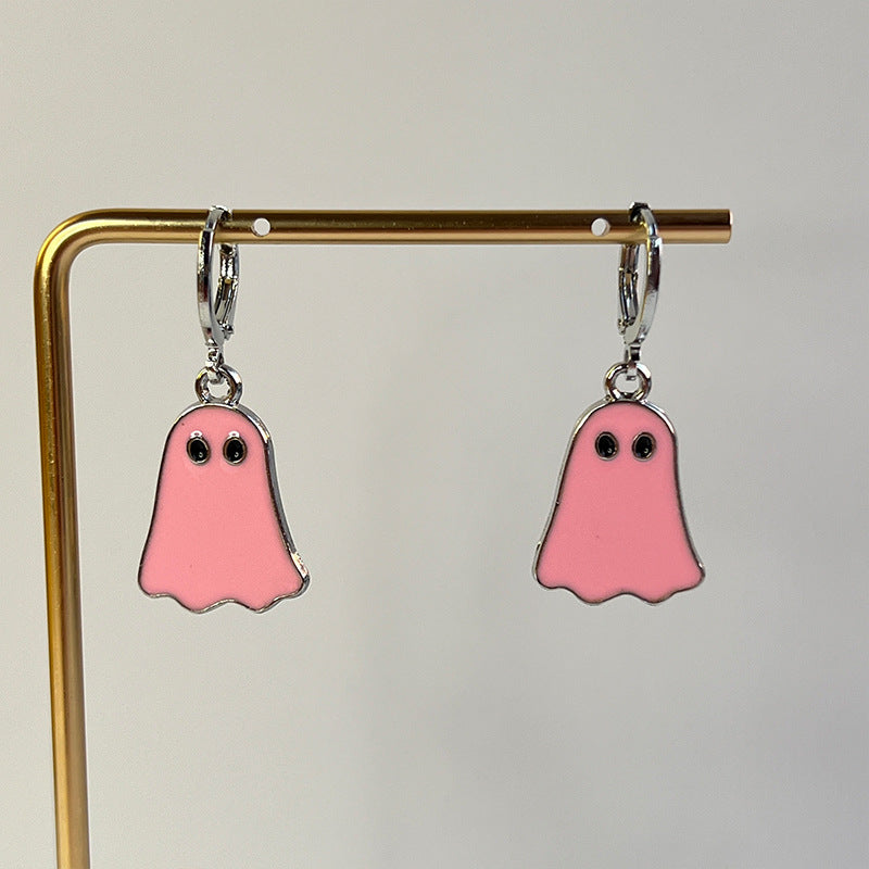 Women Fashion Cute Halloween Walking Ghost Earrings