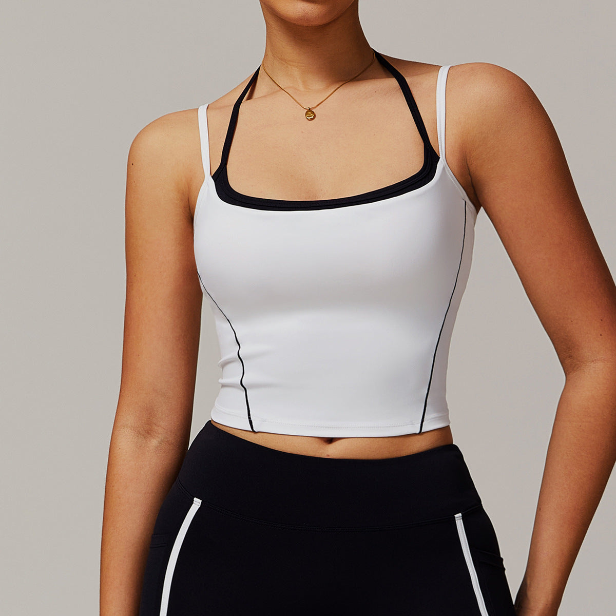 Women Yoga Contrast-Heck Sports Top