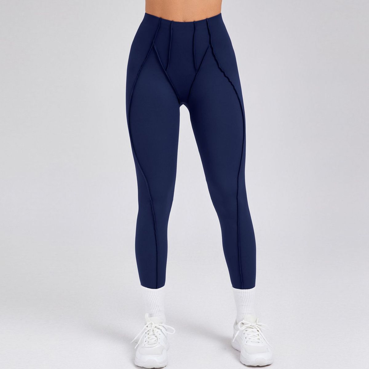 Leggings de sport et de yoga pour femmes, couleur unie, tendance
