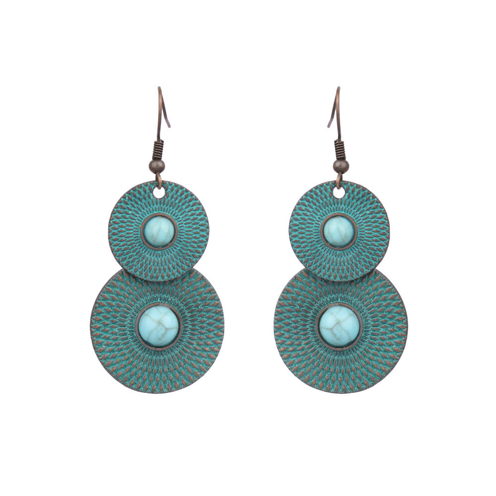 Boucles d'oreilles à pompons créatives de style ethnique bohème rétro