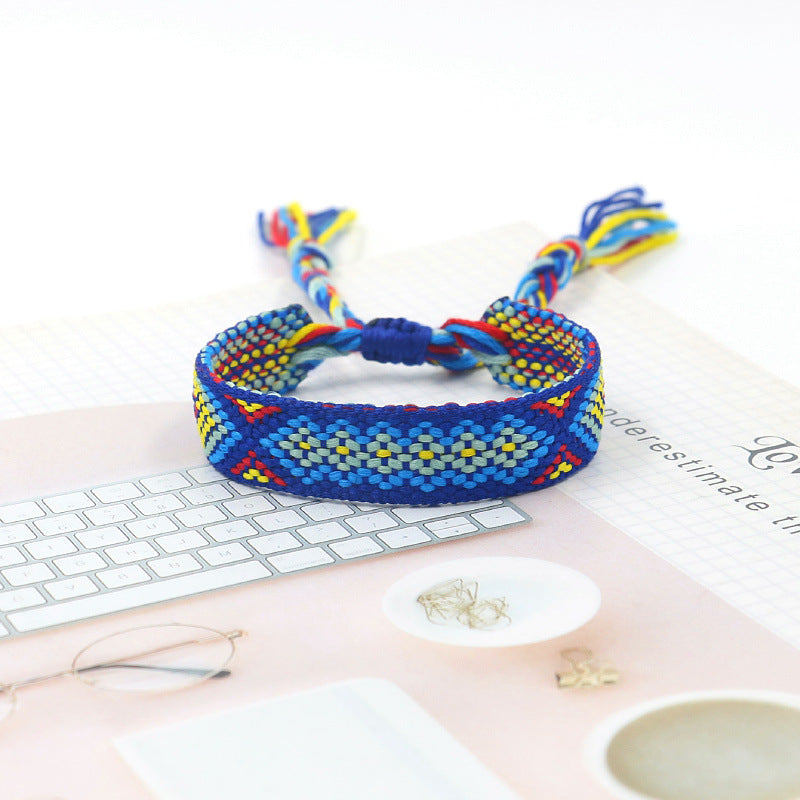 Bohemian Vintage Hand Woven Embroidery Bracelet