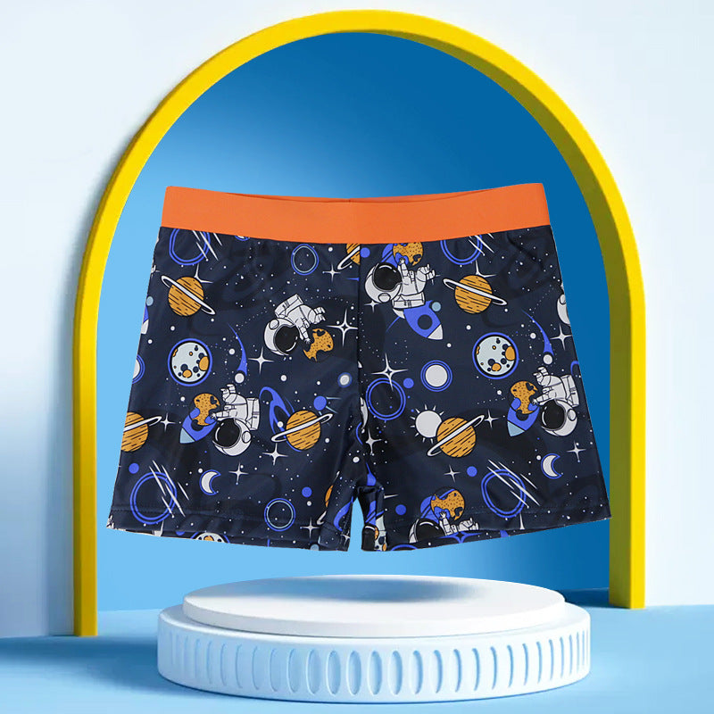 Bañador de secado rápido con estampado de dibujos animados para niños