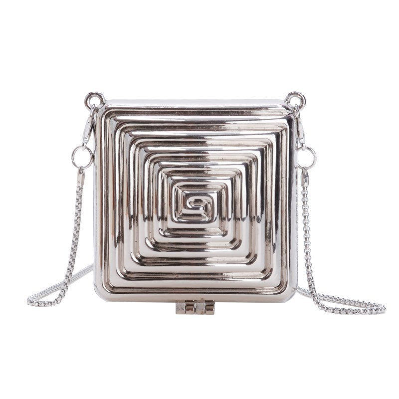 Bolso bandolera mini cuadrado con forma de corazón para mujer