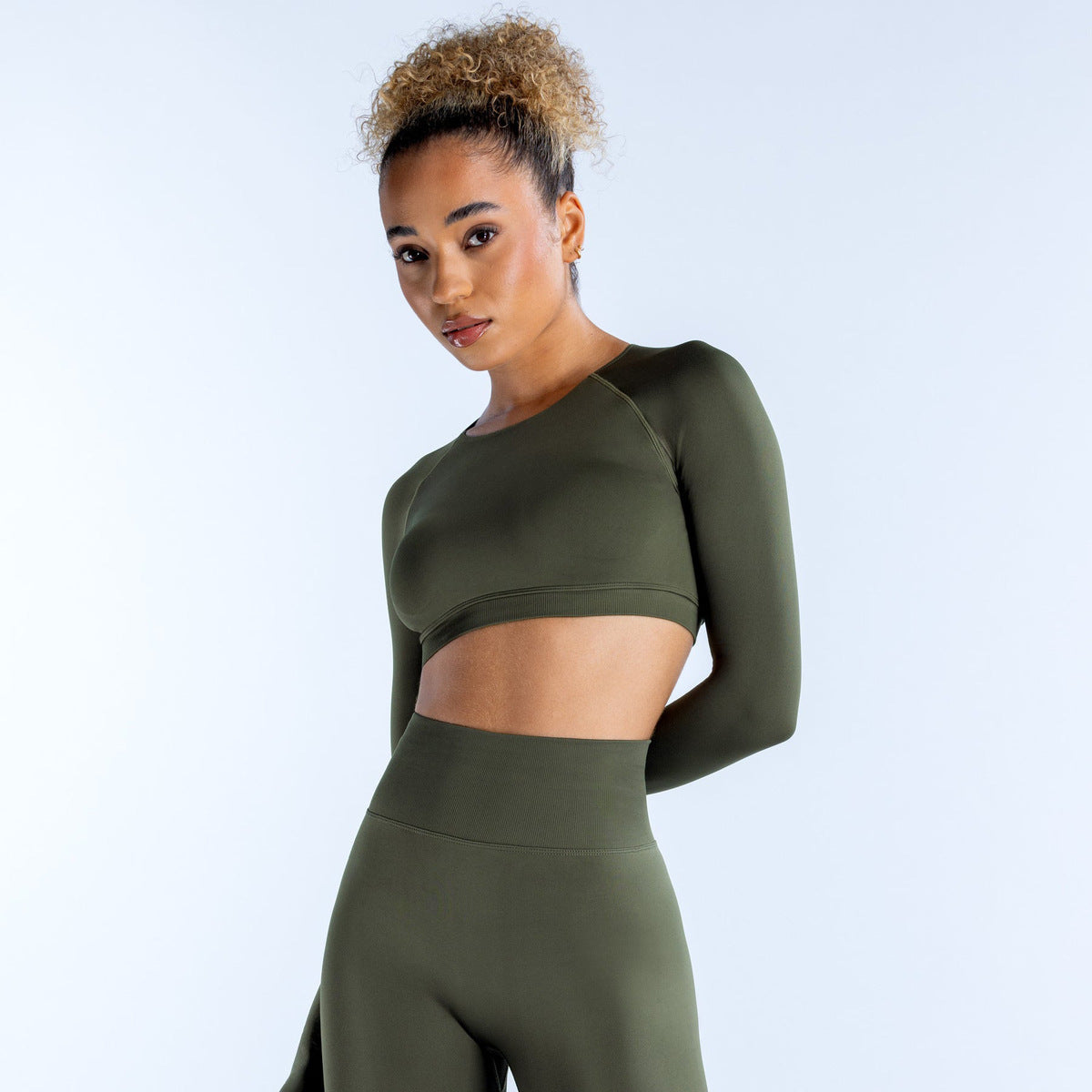 Women Fashion Sexy Solid Color Long Sleeve T-Shirt