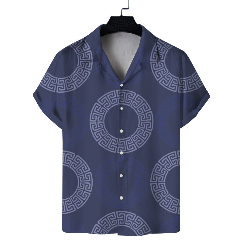 Men Fashion Casual Vacation 3D Palm Tree Print Shirt