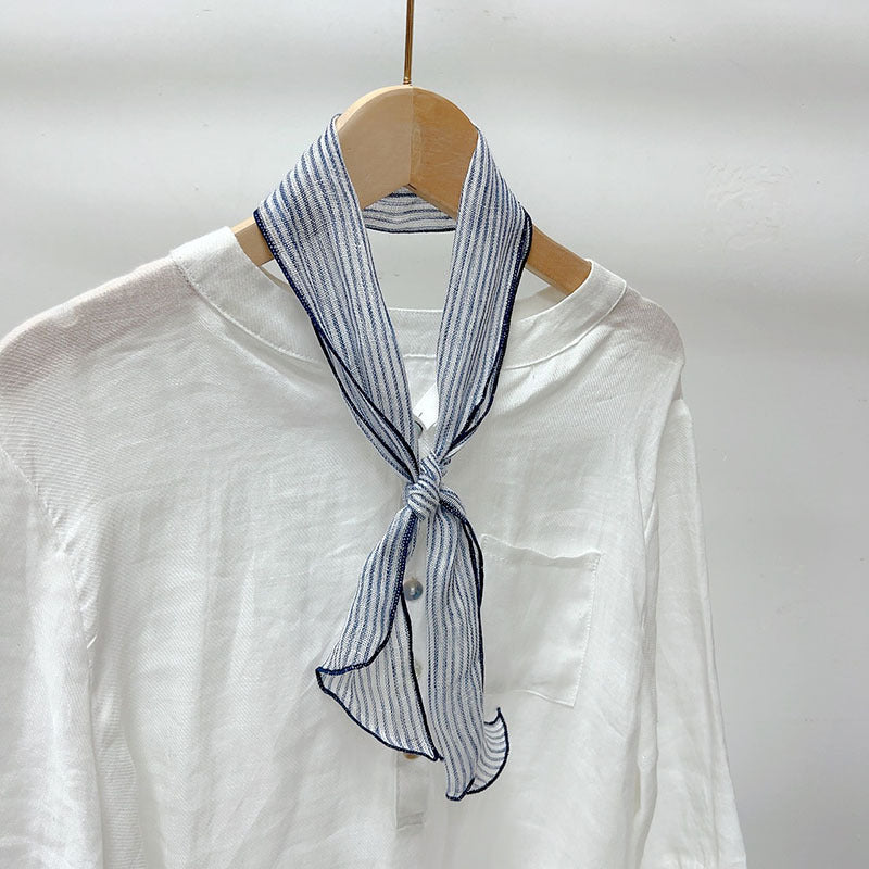 Spring And Summer Women Linen Small Long Scarf