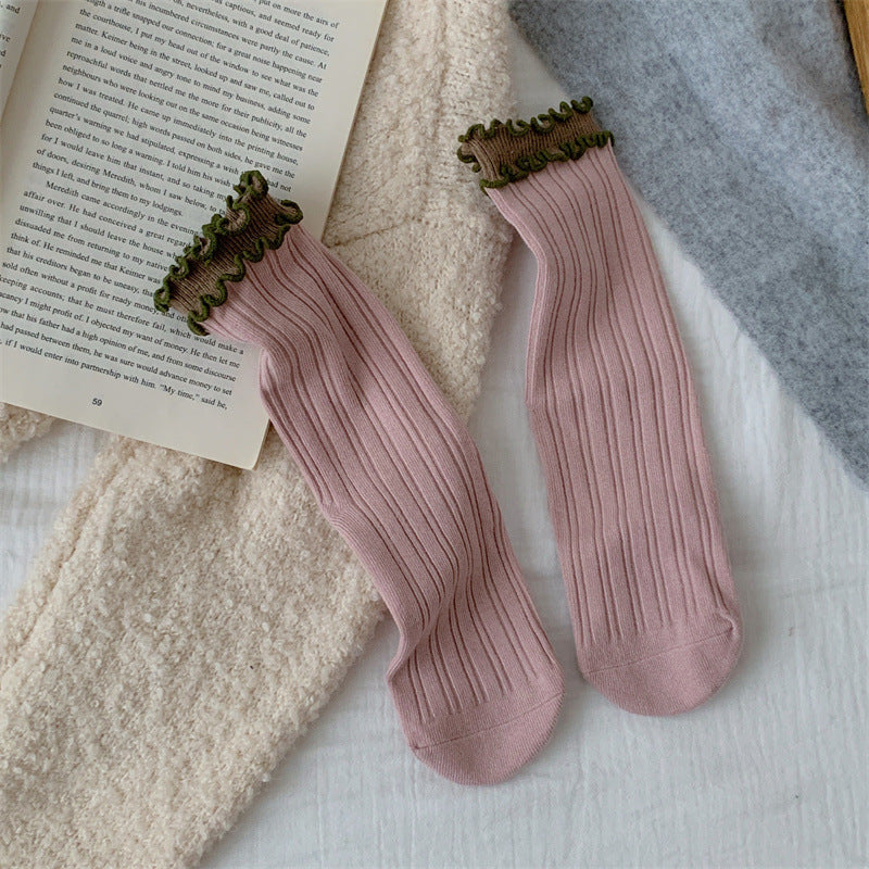 Fashion Distinctive Wood Ear Side Stockings