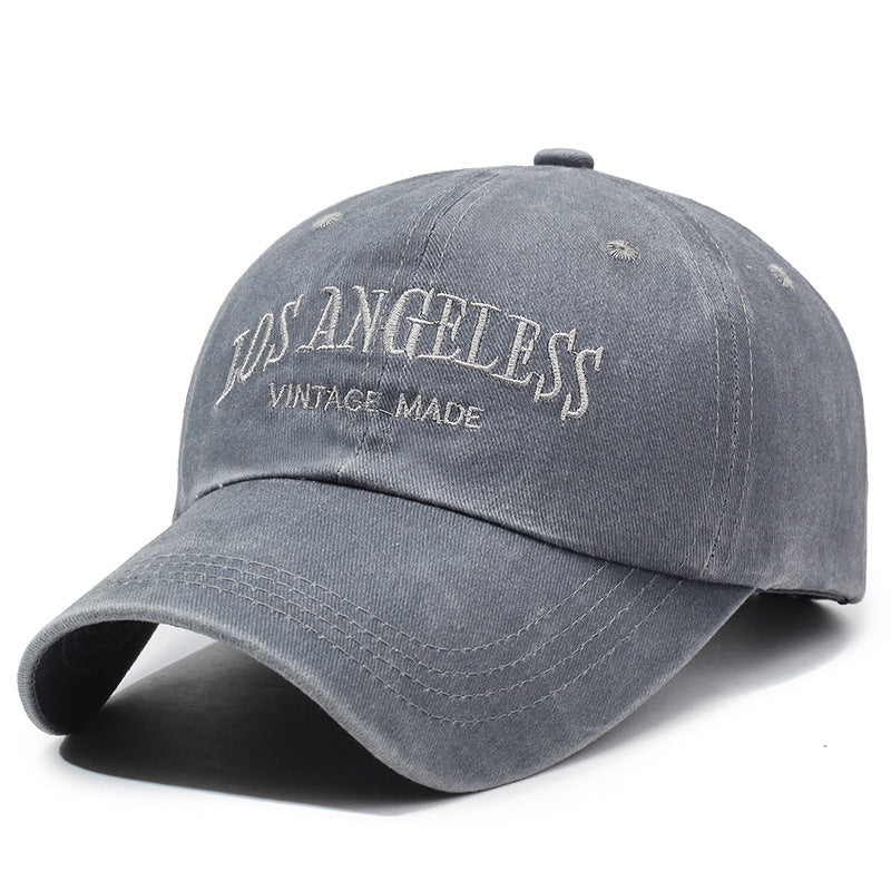 Gorra de béisbol de algodón lavado con letras bordadas