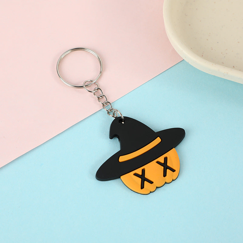 Cartoon Funny Pumpkin Ghost Spider Keychain Pendant