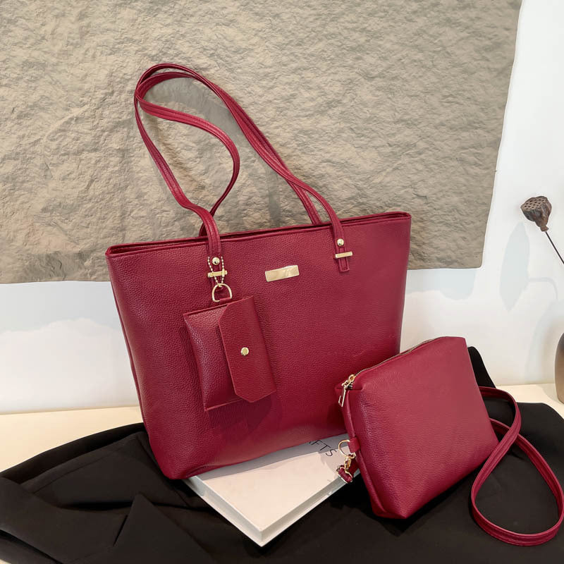 Three-Piece Set Simple Large Capacity Tote Bag