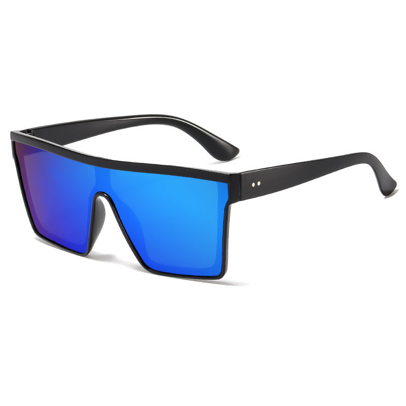 Gafas de sol de moda de una pieza con montura grande